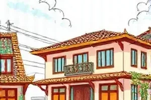 摄影构图实训封面，逆光下的树影与取景框